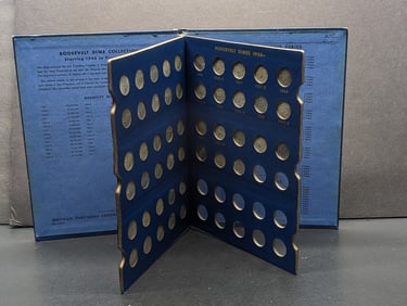 1946-1964 Roosevelt Dimes 48-Coin Set In Whitman Slide Book. Includes All The Key Dates.