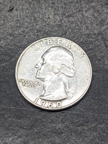 1960, UNC 90% Silver, Washington Quarter, 65 Years Old