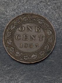 1903 Canada Large Cent, High Grade, 122 Years Old