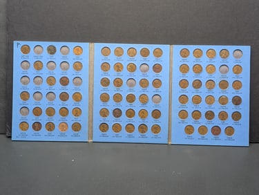 1909-1940 Lincoln Head Wheat Cents 73-Coin Starter Set In Whitman Folder. Missing S-VDB, 09-S Thru