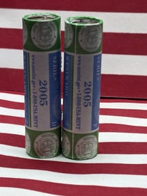 2005-P & D Rolls of Westford Journey Ocean in View Nickels in Original Gov. Wrappers