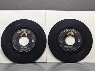 2 - Vintage 45 RPM Records - Elvis Presley With The Jordanaires