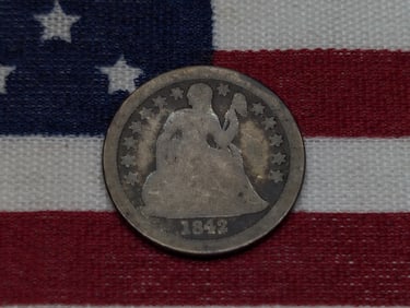 1842-O Seated Liberty Dime O Above The Bow