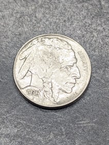 1936-AU, Bold Details, Full Horn and Tail, Buffalo Nickel, 89 Years Old