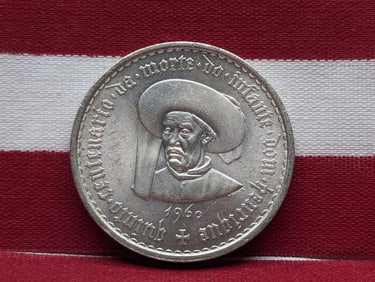 1960 Portugal 20 Escudos - .800 Silver