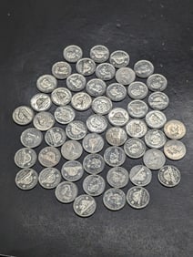 53, UNC-BU, Misc Dates Canada 5c