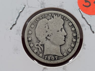 1907-O Barber Quarter
