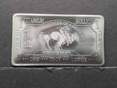 1 Ounce-.999 Pure Titanium-Buffalo Style, Bullion