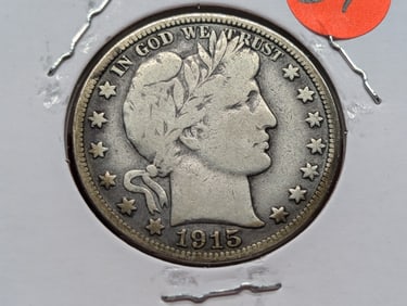 1915-S Barber Half Dollar VF