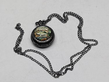 Gone Fishing, Pocket Watch, New, Works Great