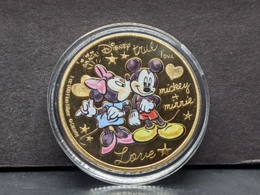 Disney's-Mickey & Minnie Token, New, Novelty 2020 New Zealand