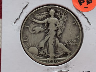 1938-D Walking Liberty Half Dollar XF