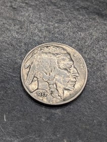 1937-XF+, Bold Details, Full Tail, Buffalo Nickel, 88 Years Old