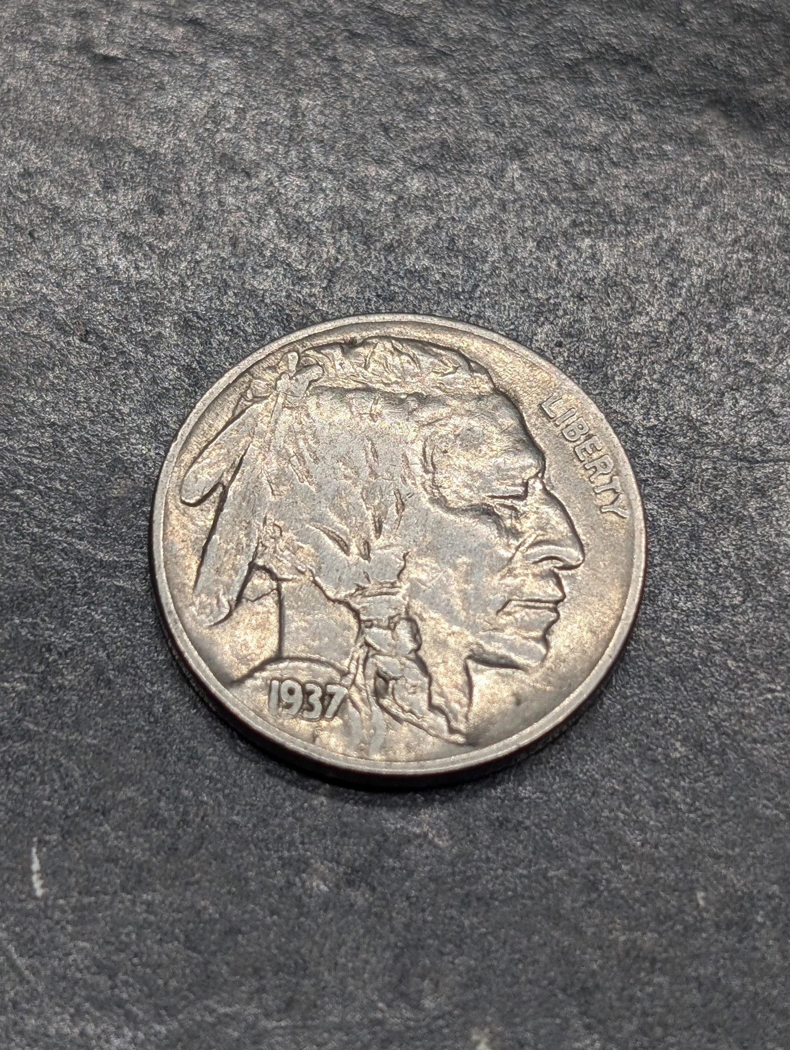1937-XF+, Bold Details, Full Tail, Buffalo Nickel, 88 Years Old: 1937-XF+, Bold Details, Full Tail, Buffalo Nickel, 88 Years Old