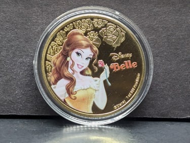 2020 New Zealand Disney's Belle, Beauty and the Beast Token, New, Novelty , No Silver, No Gold