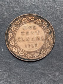 1917 Canada Large Cent, High Grade, 108 Years Old