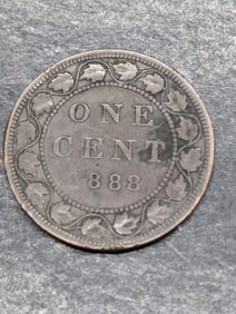 1888 Canada Large Cent, Nice Grade, 137 Years Old