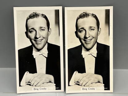Lot of (2) 1937 John Sinclair LTD. Film Stars Bing Crosby #102: Lot of (2) 1937 John Sinclair LTD. Film Stars Bing Crosby #102