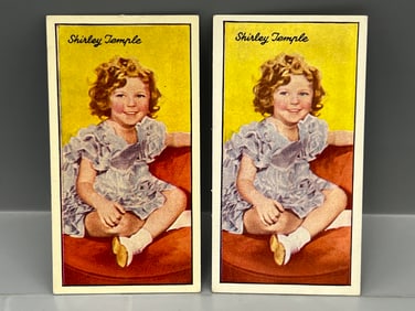 Lot of (2) 1935 Carreras LTD. Famous Film Stars Shirley Temple #44
