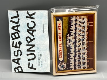 West Corp. Baseball Cello Fun Pack Repack 1957 Topps Unopened Pack - Yankees Team Card On Front