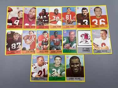 Lot of (17) 1967 Philadelphia Football Cards - Varying Conditions