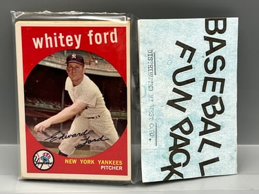 West Corp. Baseball Cello Fun Pack Repack 1959 Topps Unopened Pack - Whitey Ford On Front