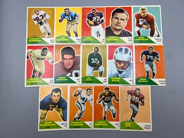 Lot of (14) 1960 Fleer Football Cards - Varying Conditions