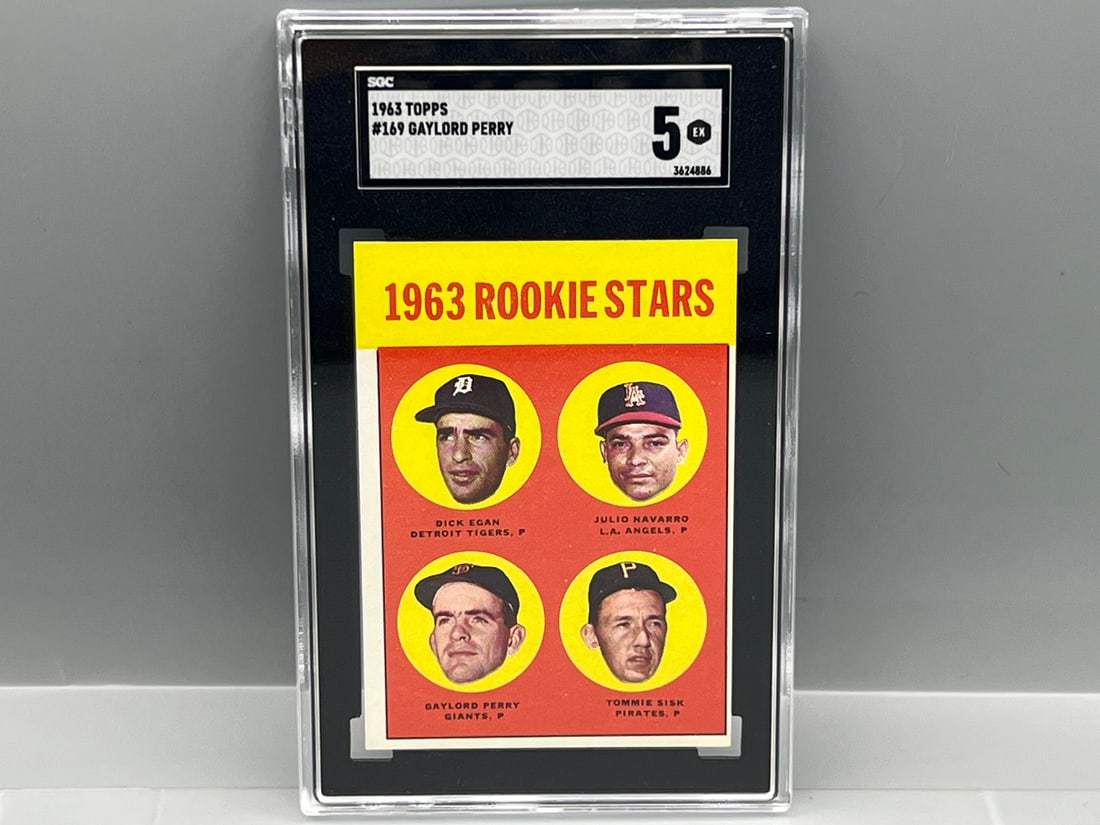 1963 Topps Gaylord Perry RC #169 SGC EX 5: 1963 Topps Gaylord Perry RC #169 SGC EX 5