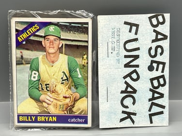 West Corp. Baseball Cello Fun Pack Repack 1966 Topps Unopened Pack - Lou Brock On Back