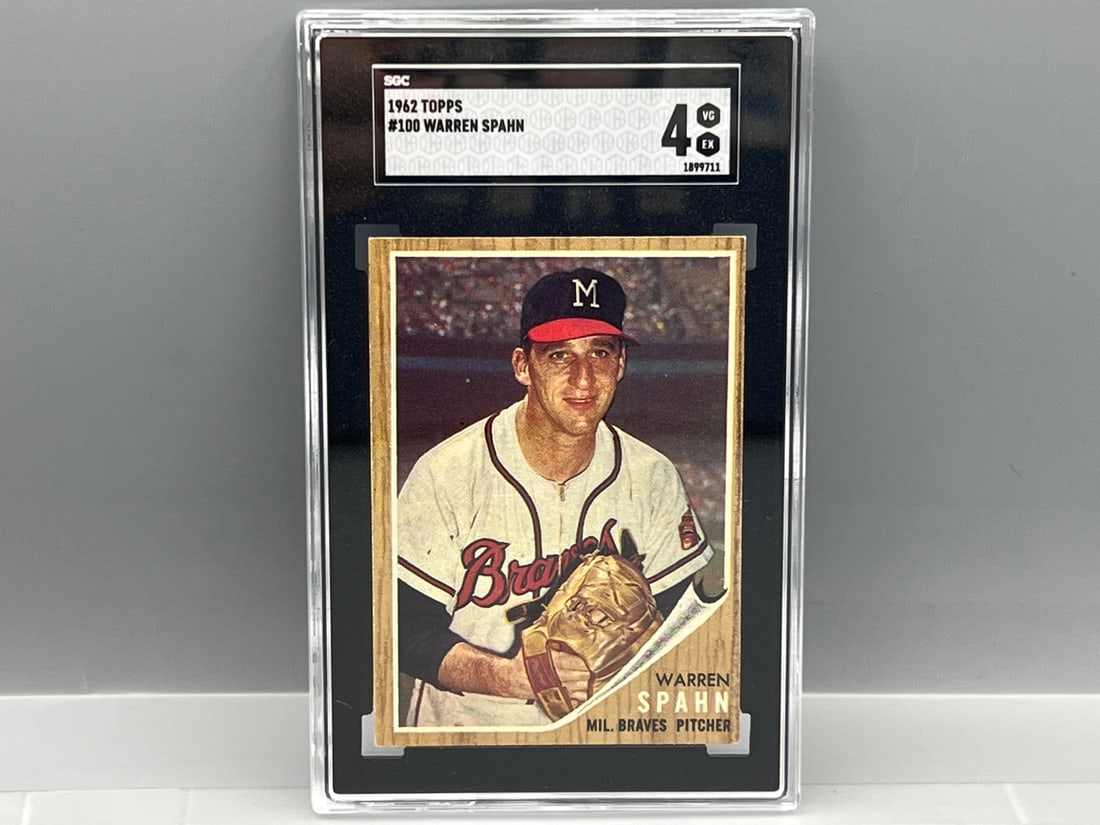 1962 Topps Warren Spahn #100 SGC VG-EX 4 (1 of 2)