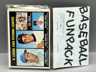West Corp. Baseball Cello Fun Pack Repack 1967 Topps Unopened Pack - Koufax/Marichal/Gibson/Perry