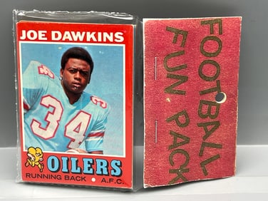 West Corp. Football Cello Fun Pack Repack 1971 Topps Unopened Pack