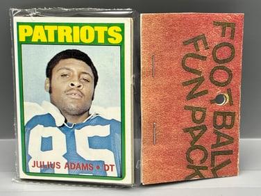 West Corp. Football Cello Fun Pack Repack 1972 Topps Unopened Pack - Paul Warfield On Back