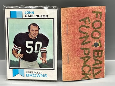 West Corp. Football Cello Fun Pack Repack 1973 Topps Unopened Pack - Bob Lilly On Back