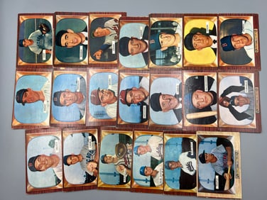 Lot of (20) 1955 Bowman Baseball Cards w/Umpires- Varying Conditions