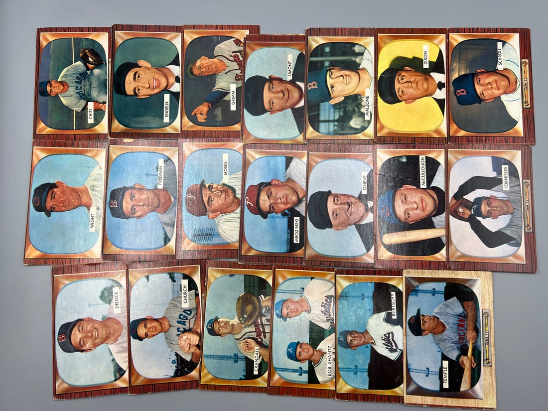Lot of (20) 1955 Bowman Baseball Cards w/Umpires- Varying Conditions (1 of 2)