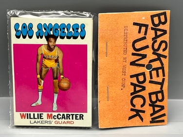 West Corp. Basketball Cello Fun Pack Repack 1971-72 Topps Unopened Pack