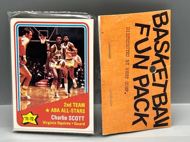 West Corp. Basketball Cello Fun Pack Repack 1972-73 Topps Unopened Pack