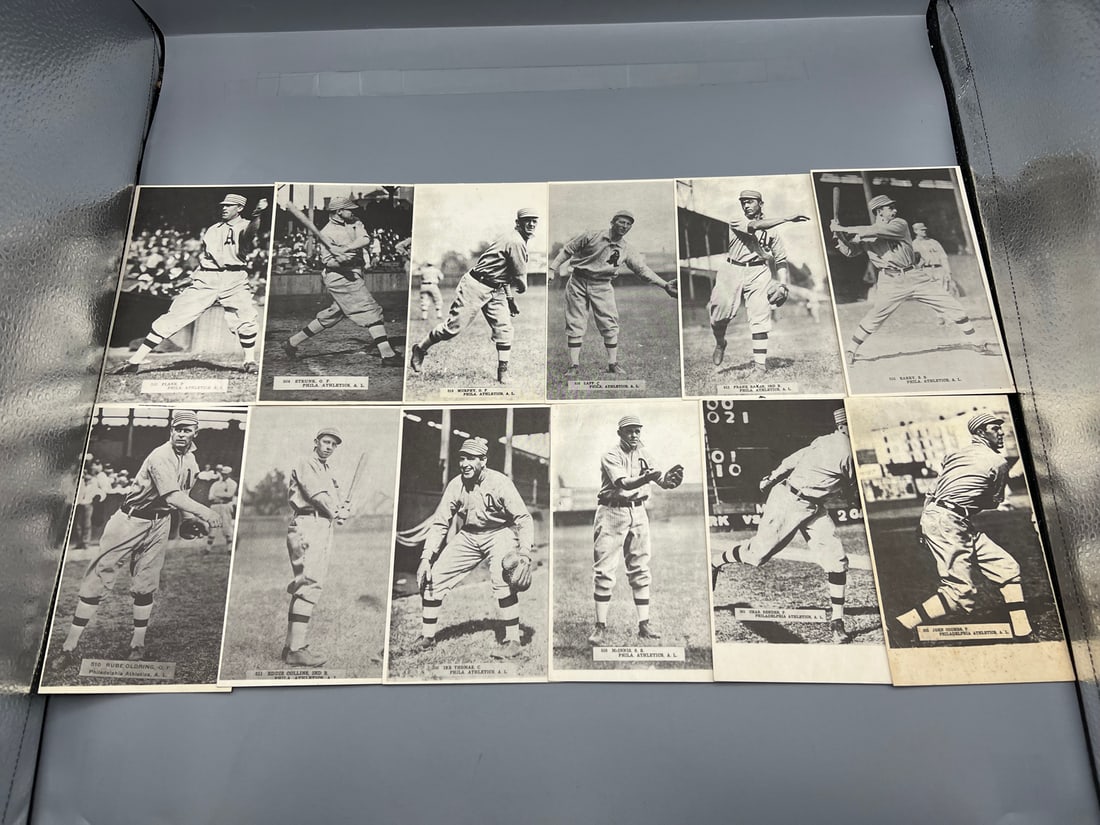 1974 TCMA Philadelphia Athletics 1910-14 Black And White Complete Post Card Set (1 of 3)