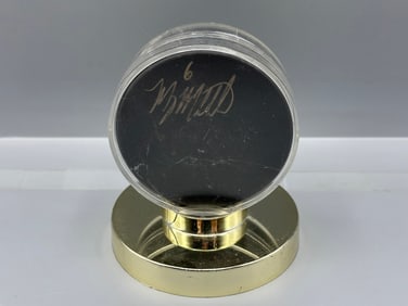 Manny Malhotra Signed Viceroy Hockey Puck with Jersey Number "6" Inscription - No COA