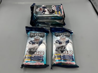 Lot of (5) 2020 Panini Playoff Football Factory Sealed Value Packs