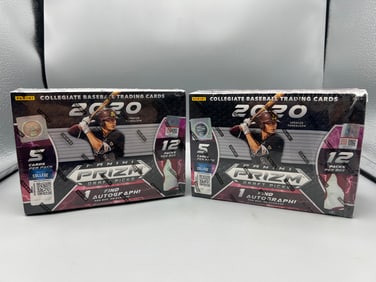 Lot of (2) 2020 Panini Prizm Draft Picks Baseball Factory Sealed Mega Boxes