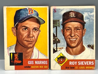 1953 Topps Gus Niarhos #63 & Roy Sievers #67
