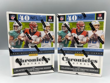 Lot of (2) 2020 Panini Chronicles Football Factory Sealed Blaster Boxes