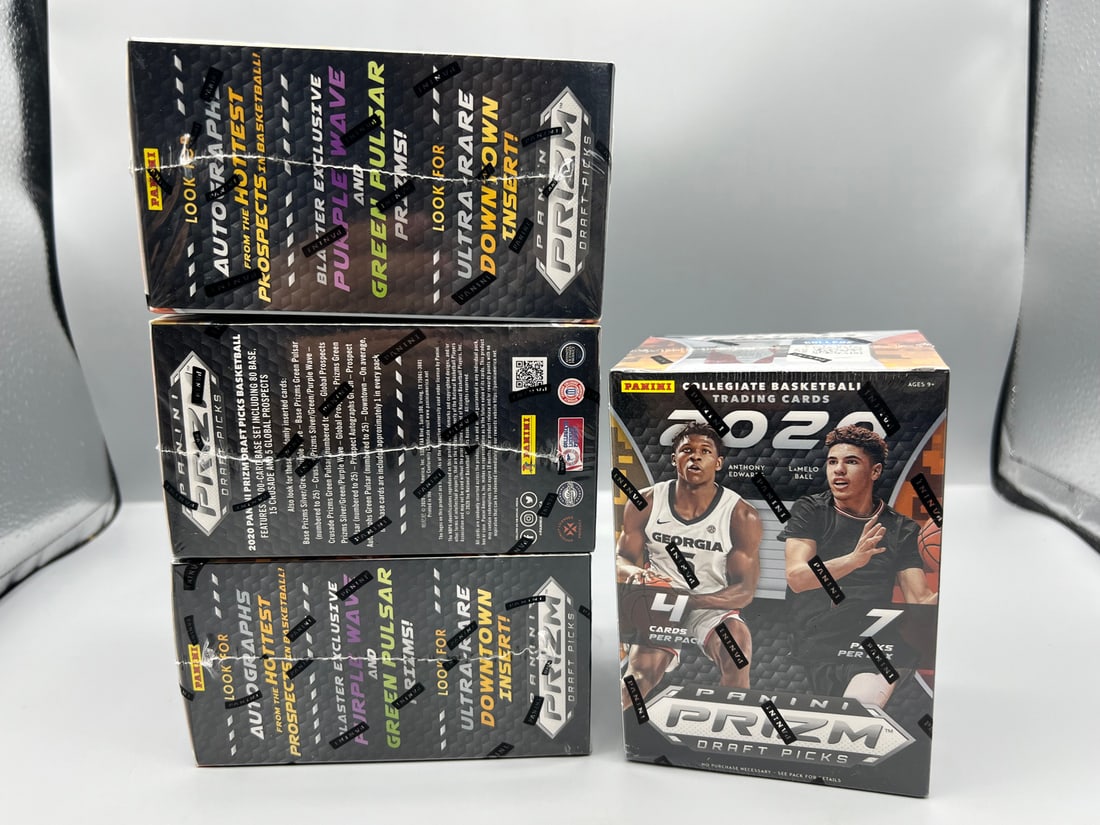 Lot of (4) 2020 Panini Prizm Draft Picks Basketball Factory Sealed Blaster Boxes (1 of 2)