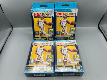 Lot of (4) 2019-20 Panini NBA Hoops Premium Stock Basketball Factory Sealed Hanger Boxes
