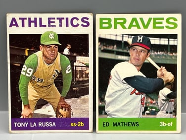 1964 Topps Tony LaRussa RC #244 & Ed Mathews #35