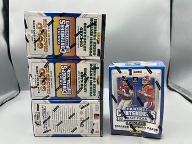 Lot of (4) 2021 Panini Contenders Draft Picks Football Factory Sealed Blaster Boxes