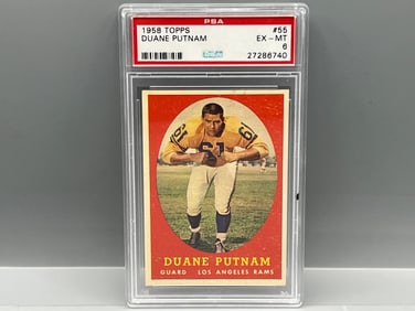1958 Topps Duane Putnam #55 PSA EX-MT 6