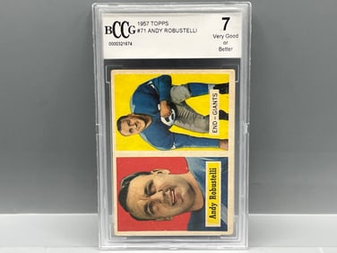 1957 Topps Andy Robustelli #71 BCCG Very Good Or Better 7